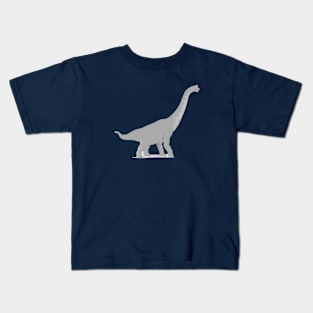 Gray Brontosaurus Art Drawing - Jurassic Park Dinosaurs Kids T-Shirt